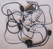 tangle of electronics cords