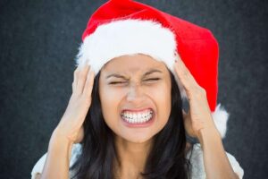 Woman having a holiday stress